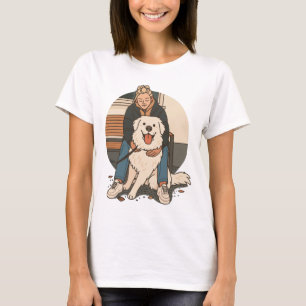 Camiseta Mãe de Cachorro Abraçando Filhote Fofinho Momento