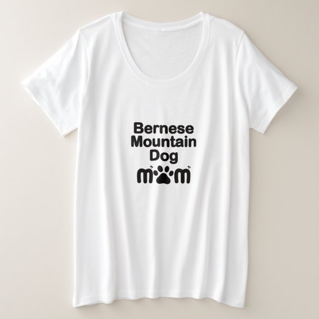 Camiseta Mãe de Cachorro Bernês, Mãe de Berner, Mãe de Cach (Frente do Design)