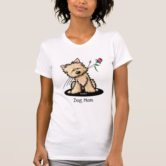Camiseta Mãe de Cachorro Cairn Terrier (Frente)