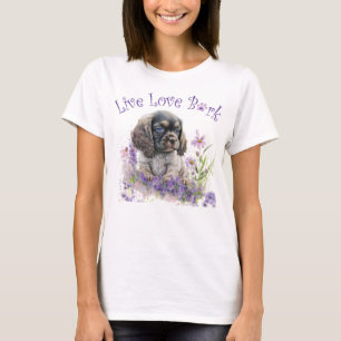 Camiseta Mãe de Cachorro Cocker Spaniel Floral
