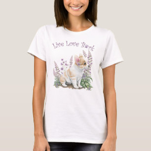 Camiseta Mãe de Cachorro Corgi Floral