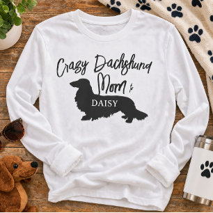 Camiseta Mãe de Cachorro Dachshund de Cabelo Louco Personal