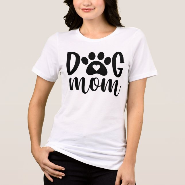 Camiseta Mãe de Cachorro Design de Pata Fofa (Frente)