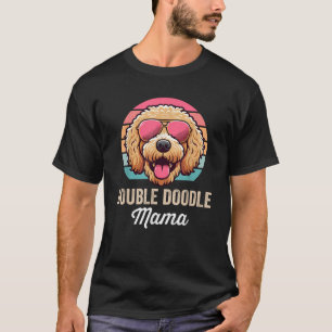 Camiseta Mãe de Cachorro Double Doodle Fofa Mama Double Doo