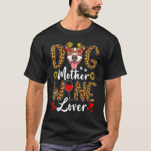 Camiseta Mãe de Cachorro Fofo Vinho Pitbull Mulheres Dia d