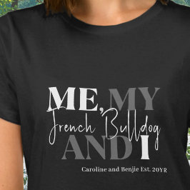 Camiseta Mãe de Cachorro Frenchie Estabelecida Tipografia C
