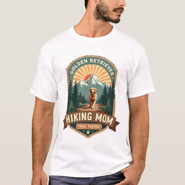 Camiseta Mãe de cachorro golden retriever vintage testada n (Frente)