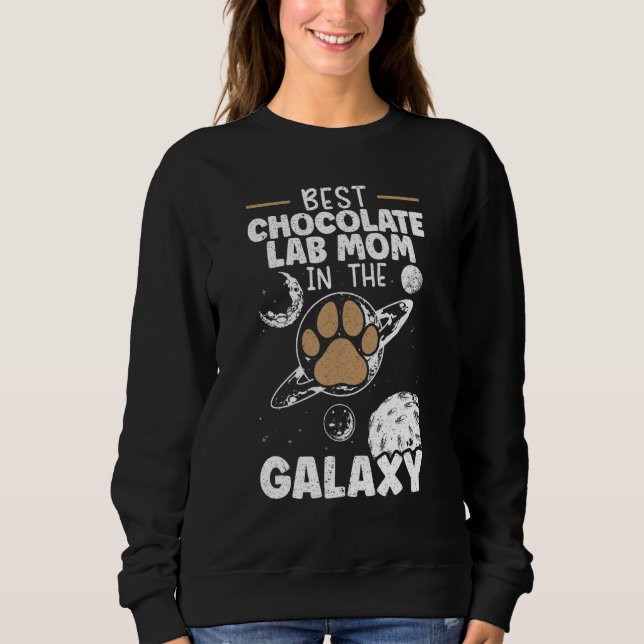 Camiseta Mãe de Cachorro Lab Chocolate Retriever Cachorro L (Frente)