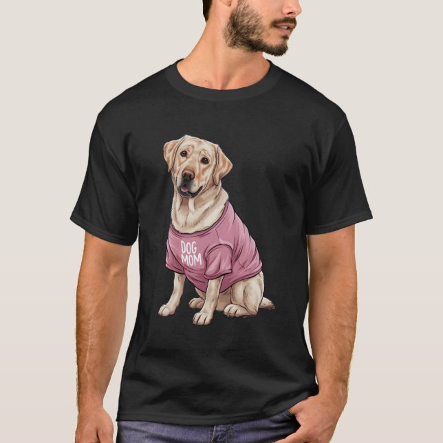 Camiseta Mãe de cachorro Labrador Retriever fofa amante de  (Frente)