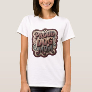 Camiseta Mãe de Cachorro Orgulhosa Rosa JOVIAL Design Moder