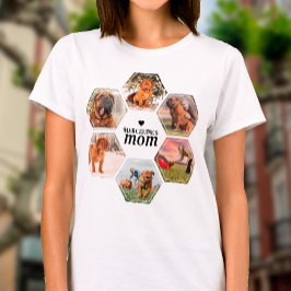 Camiseta Mãe de Cachorro Personalizado 6 Colagem de Fotos d