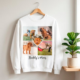 Camiseta Mãe de Cachorro Personalizado Colagem de 5 Fotos e