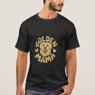 Camiseta Mãe de Cachorro Pet Dourado Mamãe Fofo Retriever