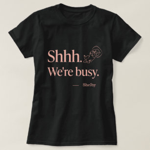 Camiseta Mãe de Cachorro Poodle Adormecido Engraçado Nome P