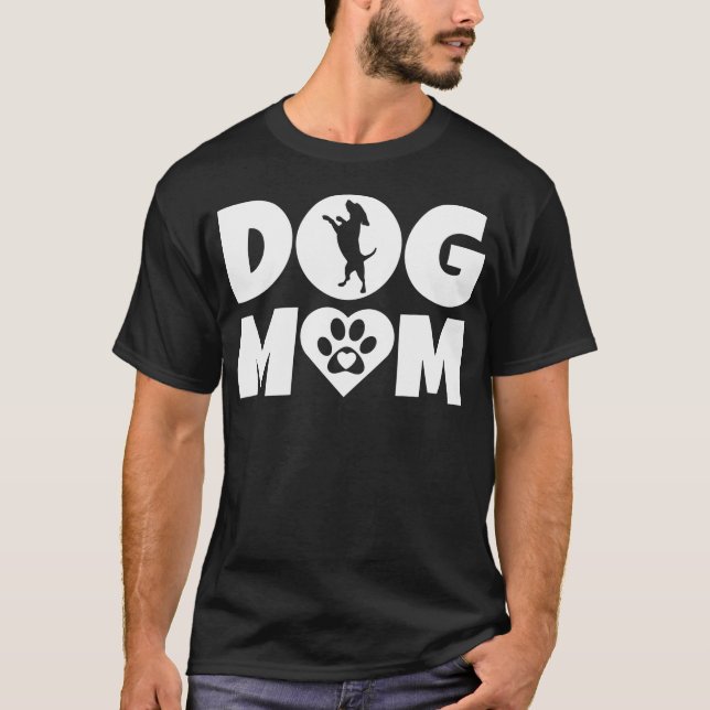Camiseta Mãe de Cachorro - Presente do Dia das Mães para Mã (Frente)