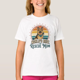 Camiseta Mãe de Cachorro Resgatado Pastor Alemão