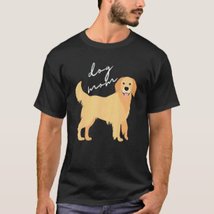 Camiseta Mãe de Cachorro Retriever Golden Claro Mulher