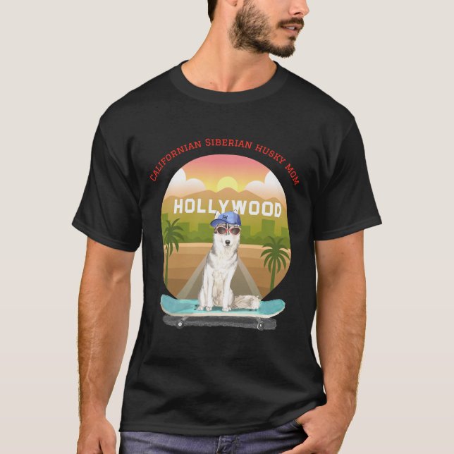 Camiseta Mãe de Cachorro Siberiano californiano (Frente)