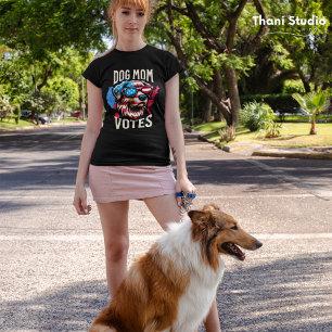 Camiseta Mãe de Cachorro Vota Eleição Engraçada Em 2024