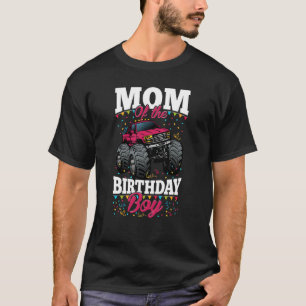Camiseta Mãe de Caminhão Monstro do Menino do Aniversário