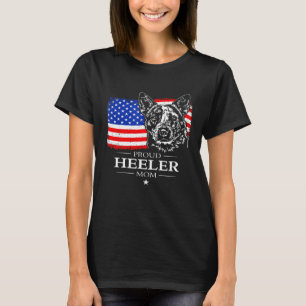 Camiseta Mãe de Cão Boiadeiro Orgulhosa Bandeira Americana