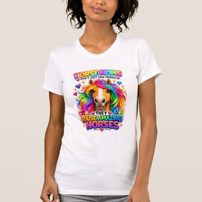 Camiseta Mãe de Cavalo Cria Cavalos Incríveis – Ca (Frente)