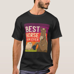 Camiseta Mãe de Cavalo Melhores Cavalos Montando Equestre R