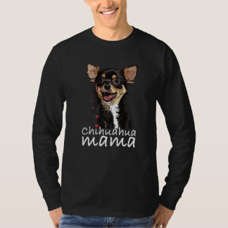 Camiseta Mãe de Chihuahua Para Mulheres Mama de Chiwawa Fof