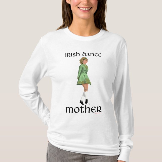 Camiseta Mãe de Dança Irlandesa - Verde (Frente)