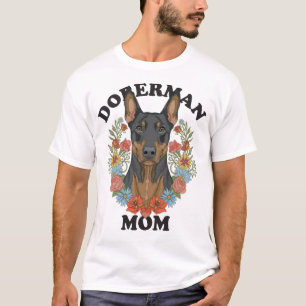 Camiseta Mãe de Doberman Para Sempre