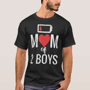 Camiseta Mãe De Dois Rapazes, Irmãos De Aniversário, Dia de