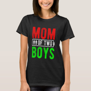 Camiseta MÃE DE DOIS RAPAZES Parentes da Família Materna