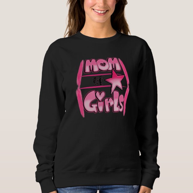 Camiseta Mãe De Feliz dia de as mães De Meninas (Frente)