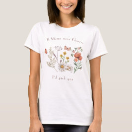 Camiseta Mãe de Flor Selvagem Botânica