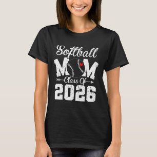 Camiseta Mãe de Formando Sênior Engraçado Turma de 2026 Gra