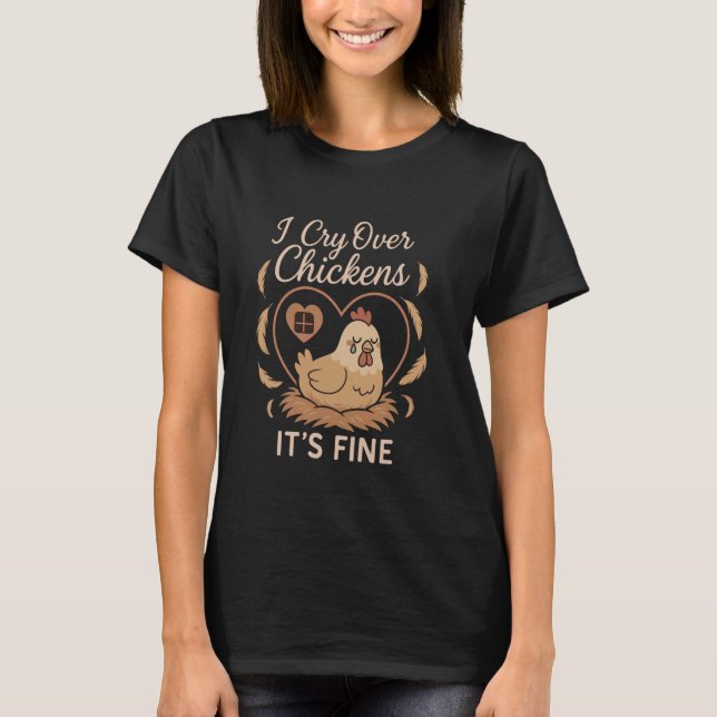 Camiseta Mãe de Frango Animal de Estimação Frango Engraçado (Frente)