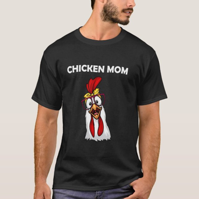 Camiseta Mãe de Frango Engraçada Para Mulheres Meninas Senh (Frente)