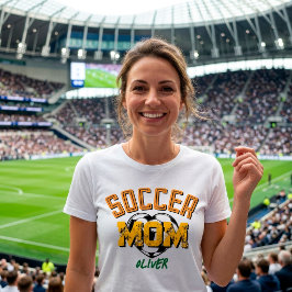 Camiseta Mãe de Futebol Americano Personalizada Amarela Lar