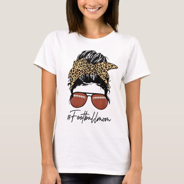 Camiseta Mãe De Futebol Com Leopardo E Arma Mensageiro (Frente)