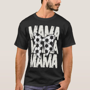 Camiseta Mãe de Futebol Coquete Laço Esportes Mãe Fofo Fute