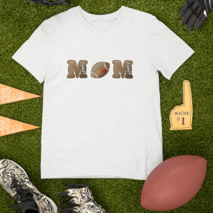 Camiseta Mãe de Futebol / Coração de Futebol Marrom MOM