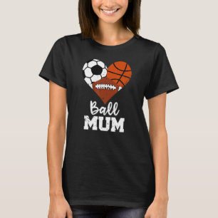 Camiseta Mãe de futebol de basquete de futebol de Mãe de bo