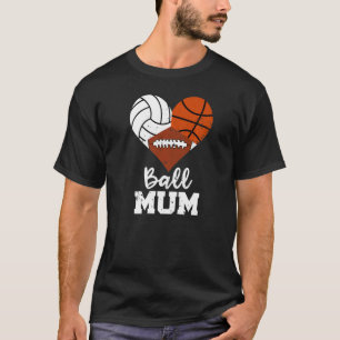 Camiseta Mãe de futebol de basquete de voleibol para Mãe de