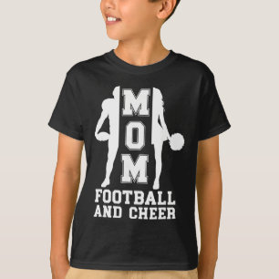 Camiseta Mãe de Futebol e Alegria de Cheerleader e Placa de
