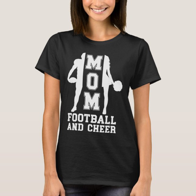 Camiseta Mãe de Futebol e Cheerleader de Futebol e Torcedor (Frente)