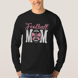 Camiseta Mãe de Futebol Feminino Laço Rosa Coquette