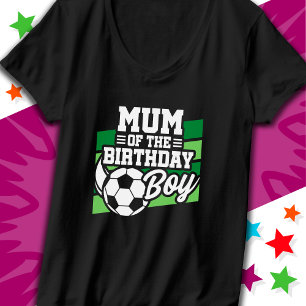 Camiseta Mãe de futebol infantil do menino de aniversário