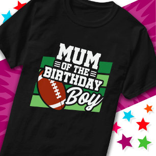 Camiseta Mãe de futebol infantil do menino de aniversário
