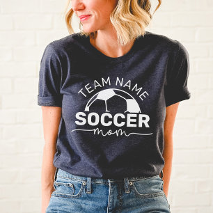 Camiseta Mãe de Futebol Nome da Equipe Personalizado Número