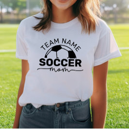 Camiseta Mãe de Futebol Nome da Equipe Personalizado Número